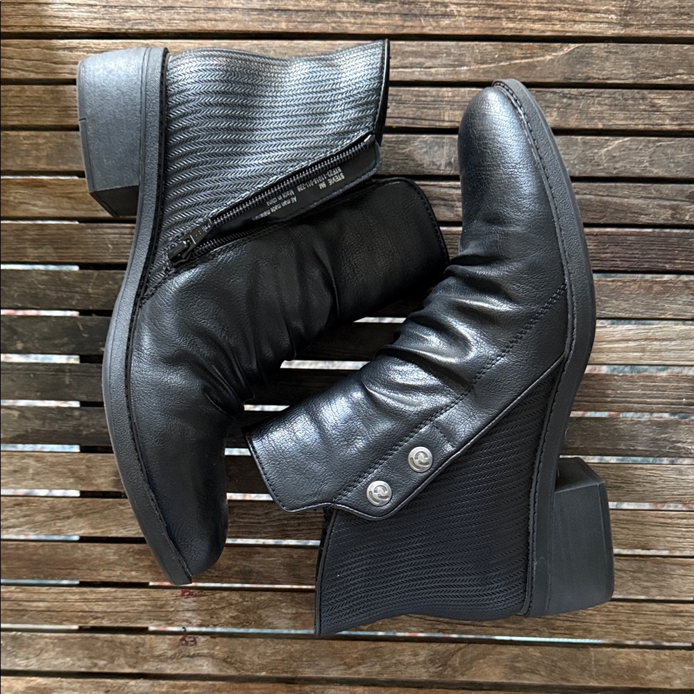 BareTraps Textured Black Ankle Booties